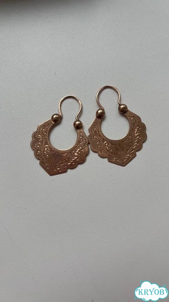 Золотые серьги СССР фото 1