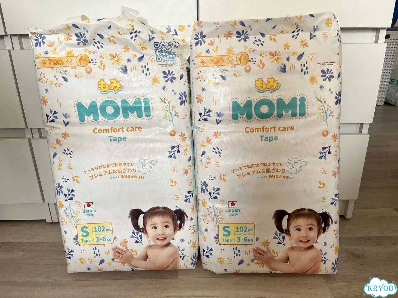 Подгузники Momi S (102шт) - 2 упаковки фото 1