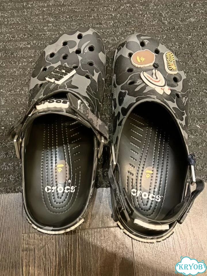 Crocs x Bape черные фото 2