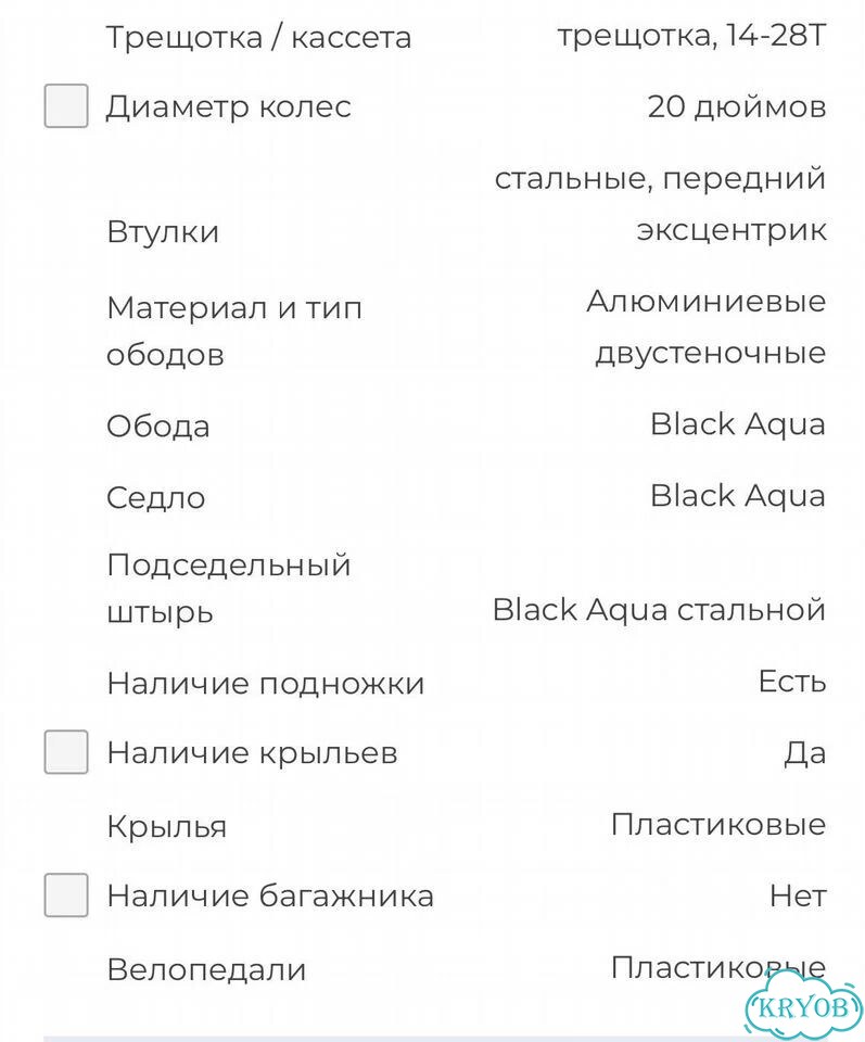 Велосипед Black Aqua 20'' фото 5