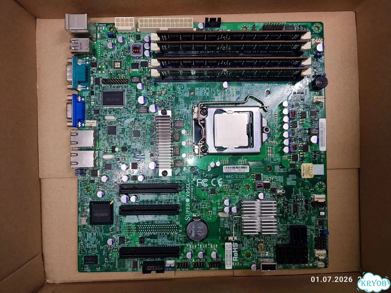 Материнская плата supermicro x9scl фото 1