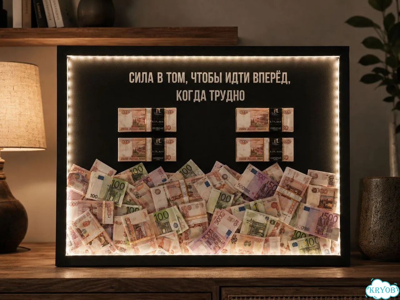 Имиджевые картины на заказ с деньгами и ключами фото 2