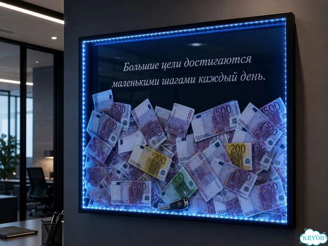 Имиджевые картины на заказ с деньгами и ключами фото 3