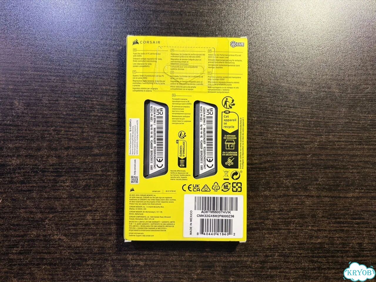 32GB (2) DDR 5 6000 CL36 Corsair Vengeance AMD фото 2
