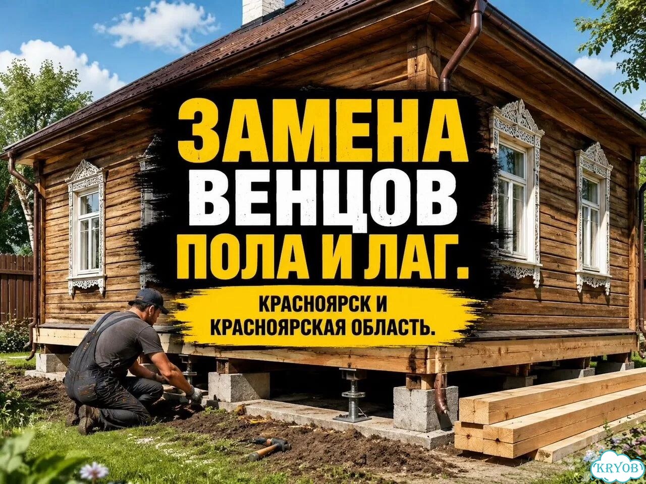 Замена венцов подъем дома ремонт фундамента фото 1
