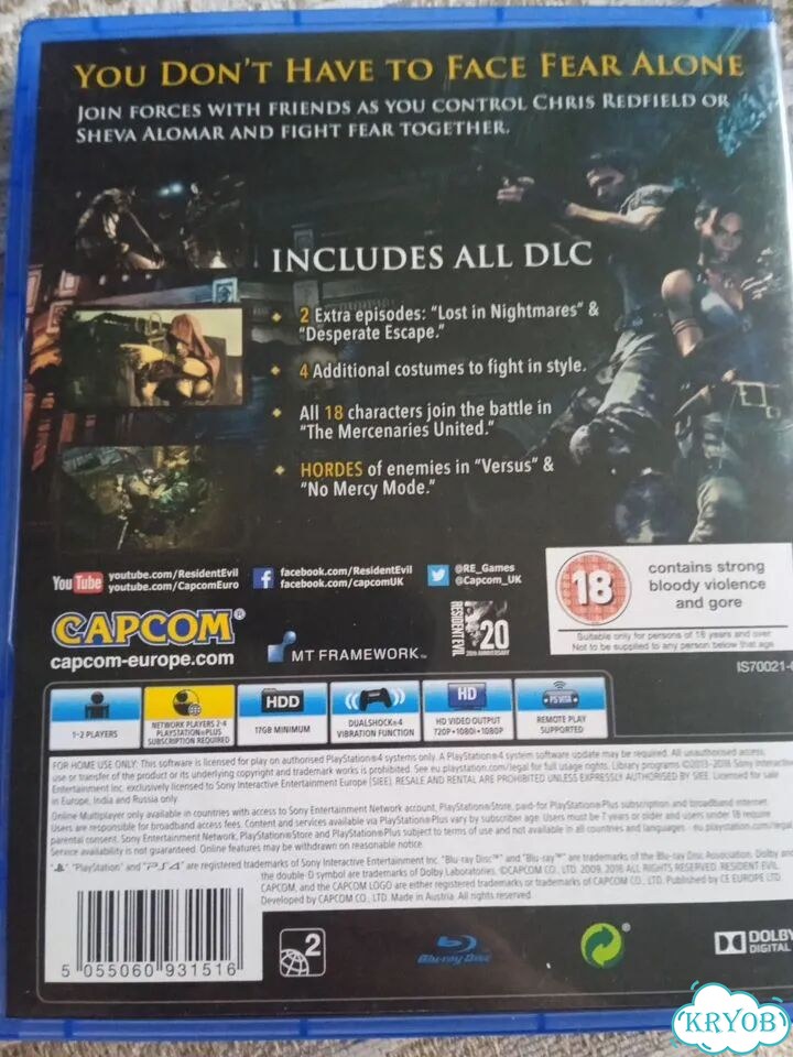 Resident evil 5 ps4 диск ps5 фото 2