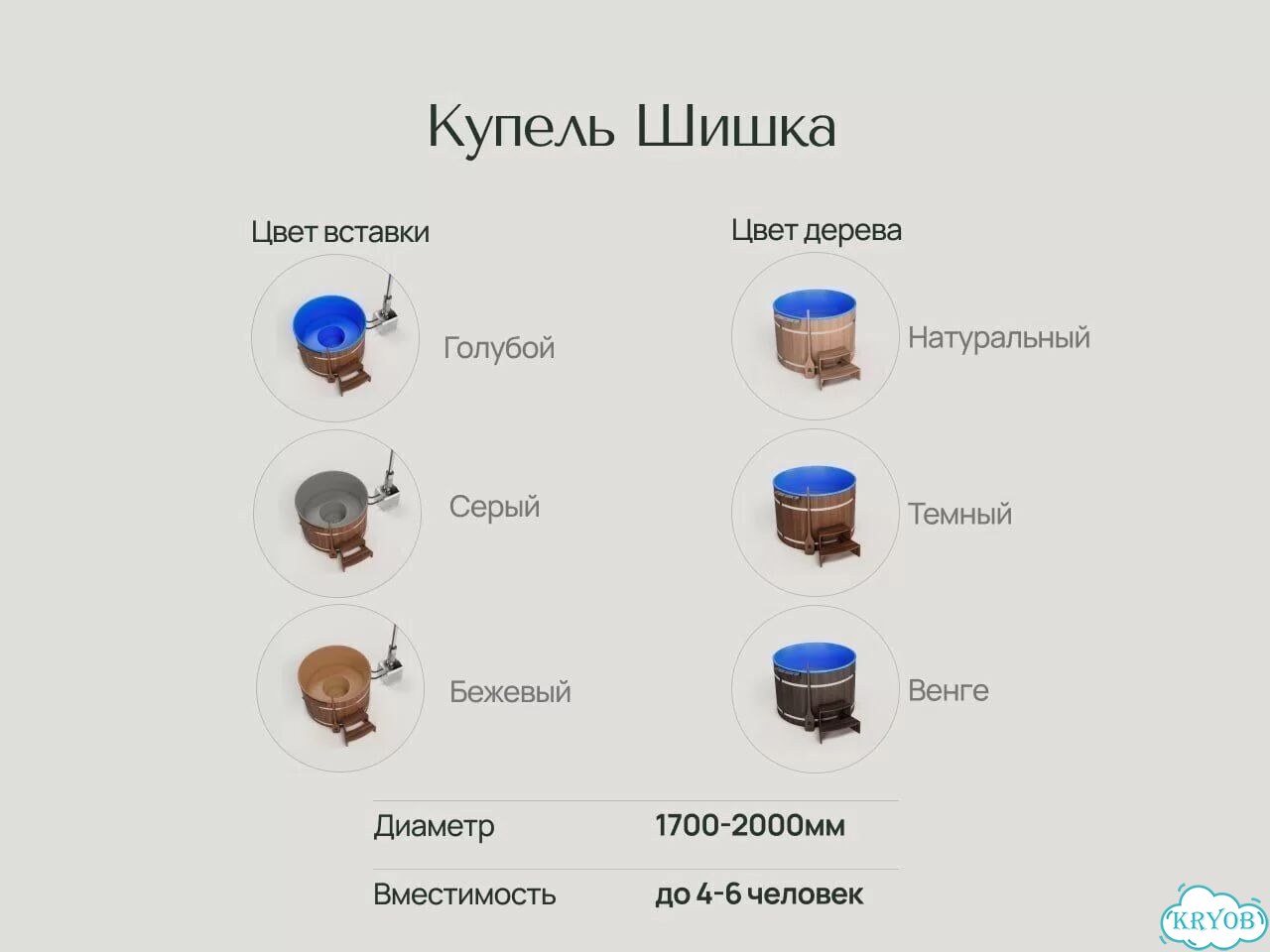 Уличная купель 200 см с подогревом фото 4