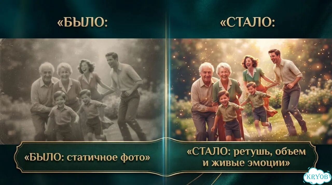 Оживление фото / Трогательный видео-подарок / ии фото 3