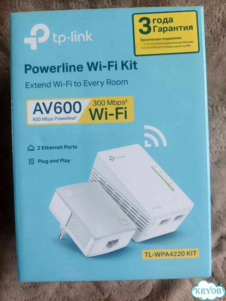 TP-Link AV600 TL-WPA4220 Wi-Fi Powerline адаптер фото 1
