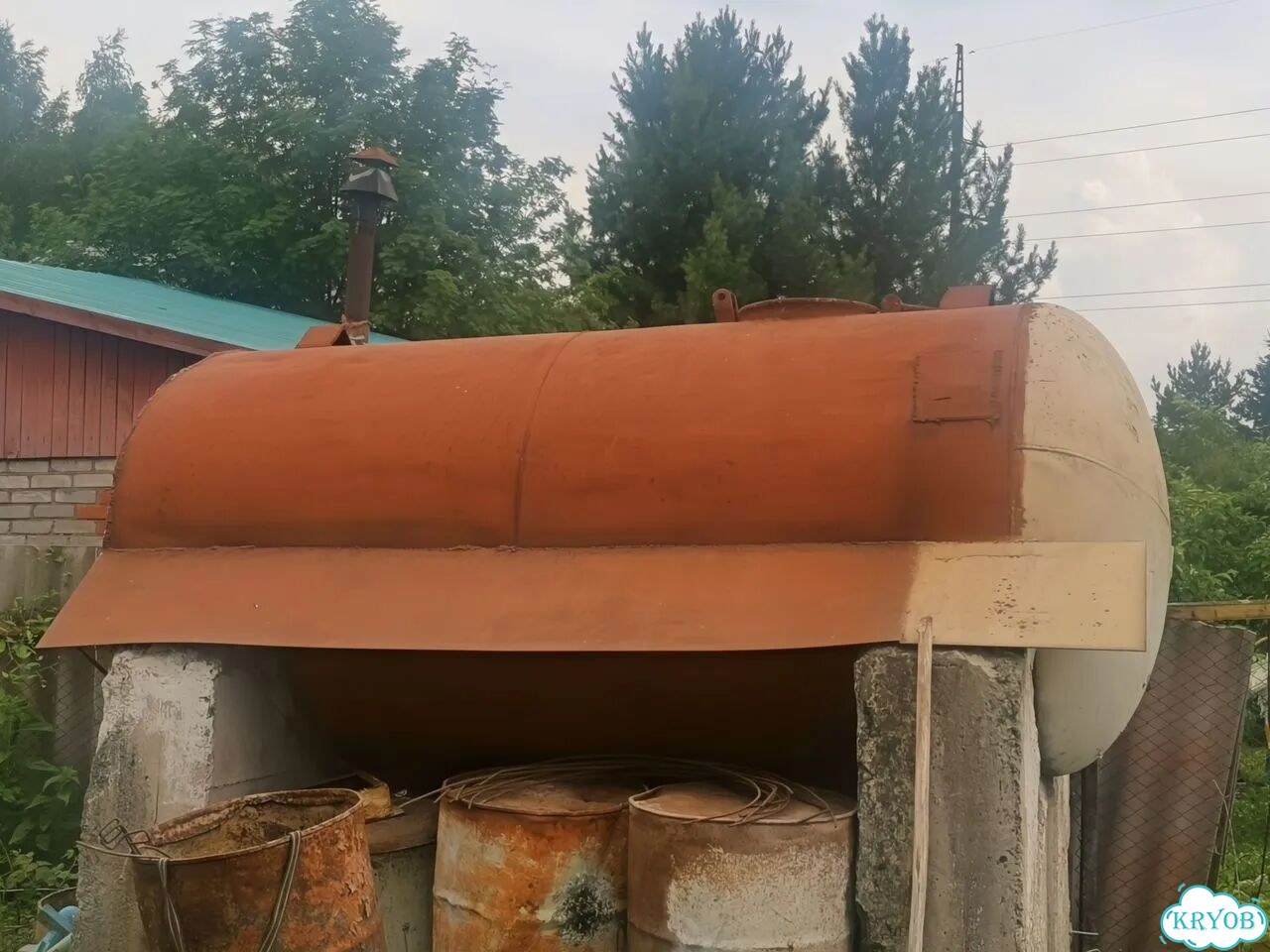 Бочка металическая 3 Куба фото 2