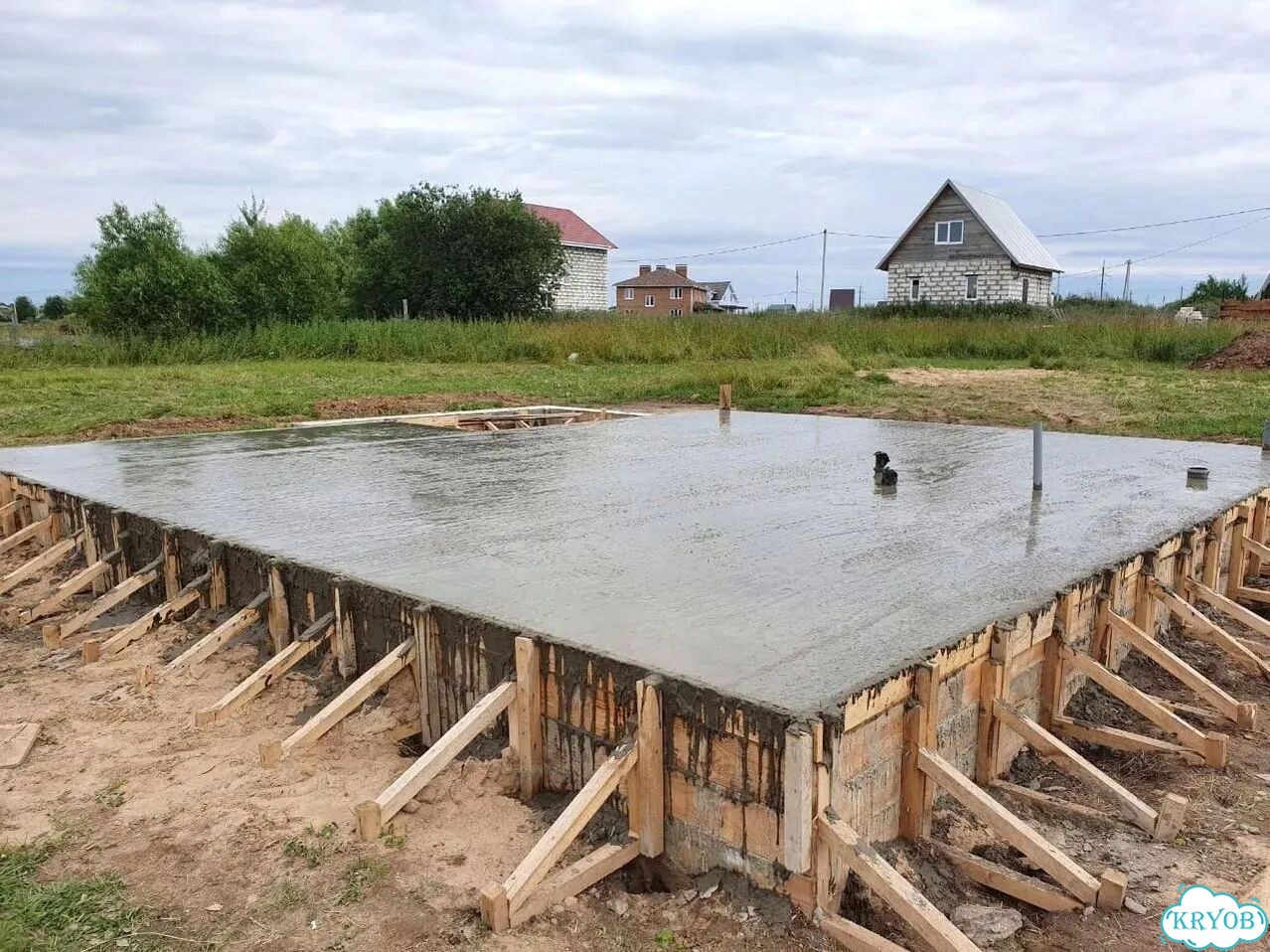 Заливка фундамента фото 3