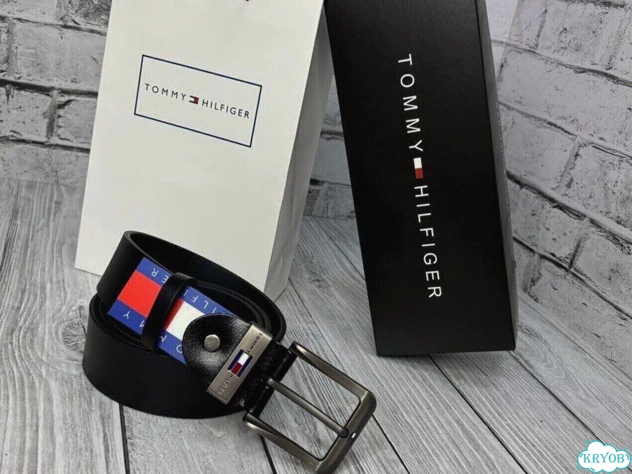 Ремень мужской Tommy Hilfiger кожаный фото 4