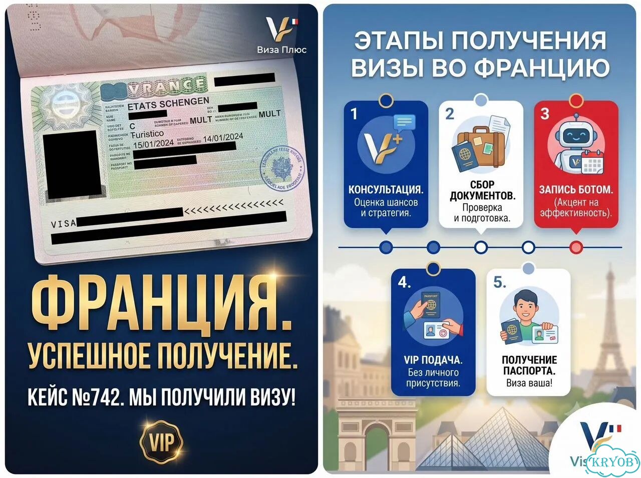 Шенгенская виза во Францию / Запись через бота VIP фото 2