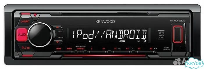Магнитола kenwood KMM-203 фото 1