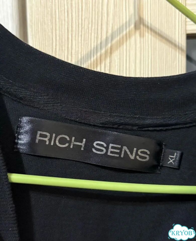 Футболка rich sens tee black with red (оригинал) фото 2