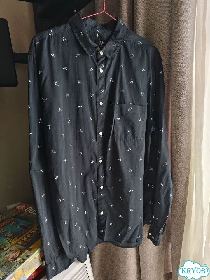 Рубашка мужская H&M летняя L фото 1