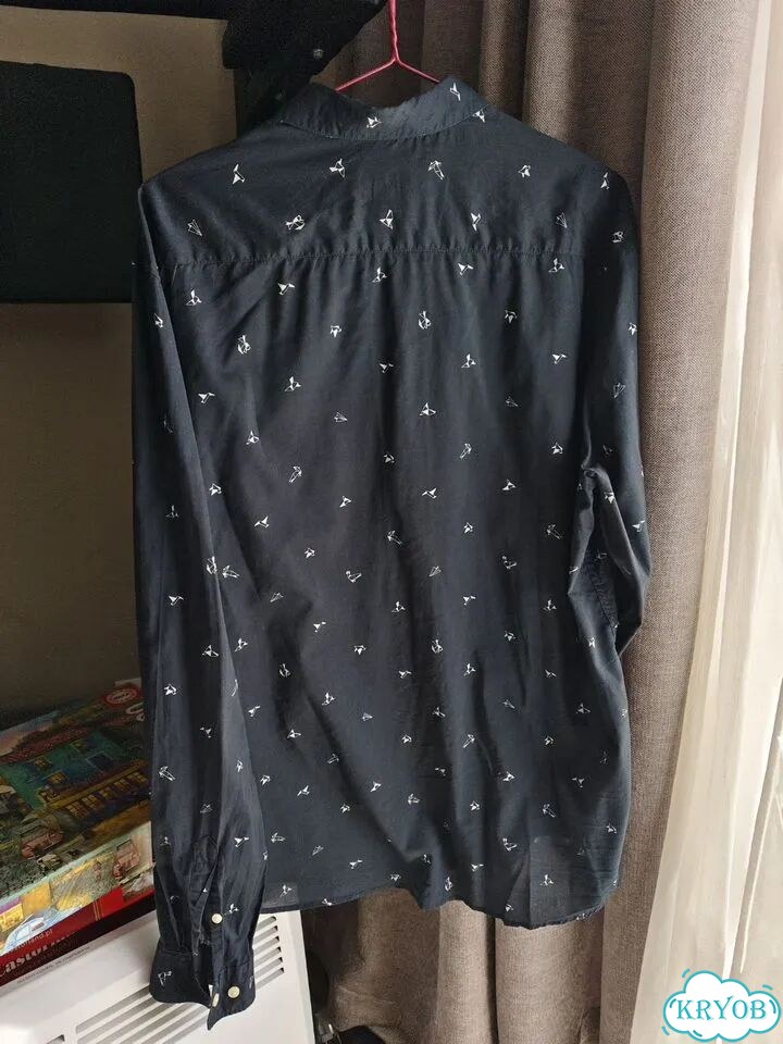 Рубашка мужская H&M летняя L фото 8