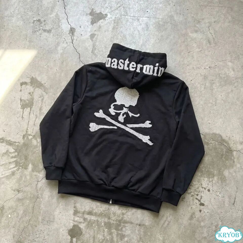Кофта Mastermind на молнии черная фото 4