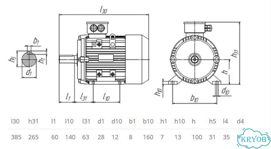 Электродвигатель 5аи 100 L2 (5.5кВт / 3000об) фото 5