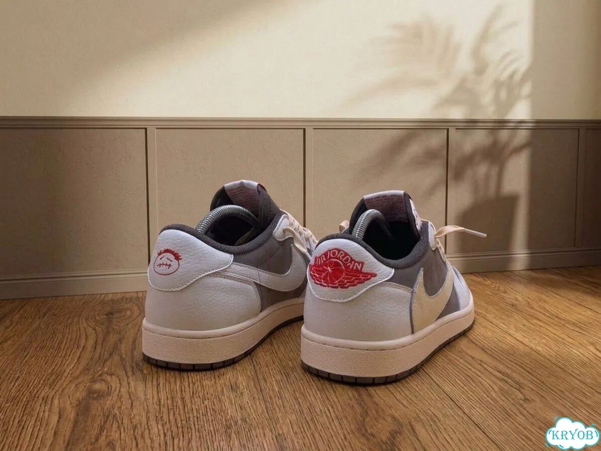Travis Scott x Nike air jordan 1 low Reverse mocha фото 4