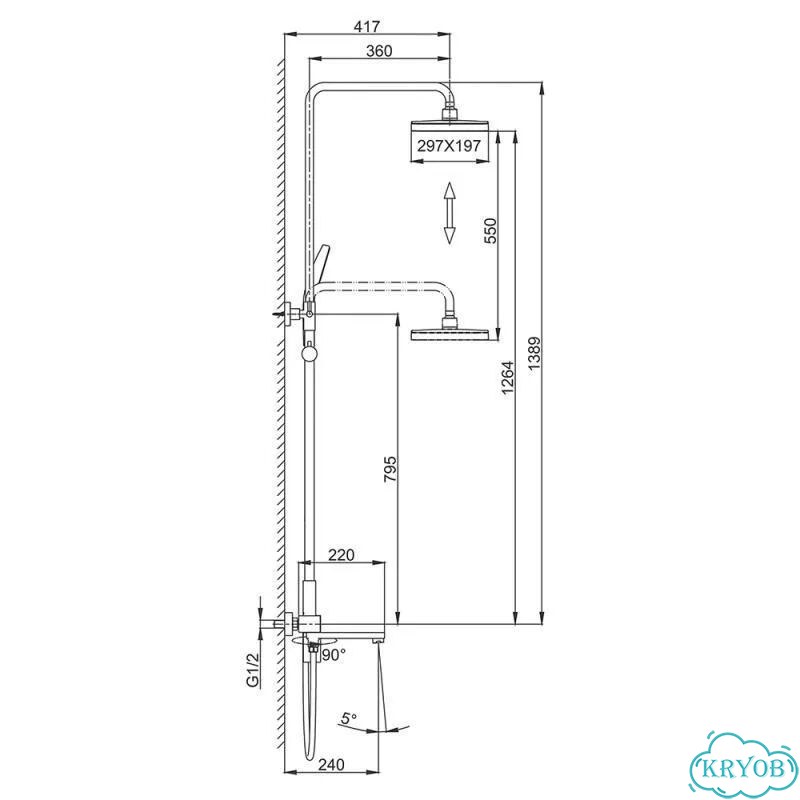 Душевая стойка со смесителем Frap F2491-2 фото 8