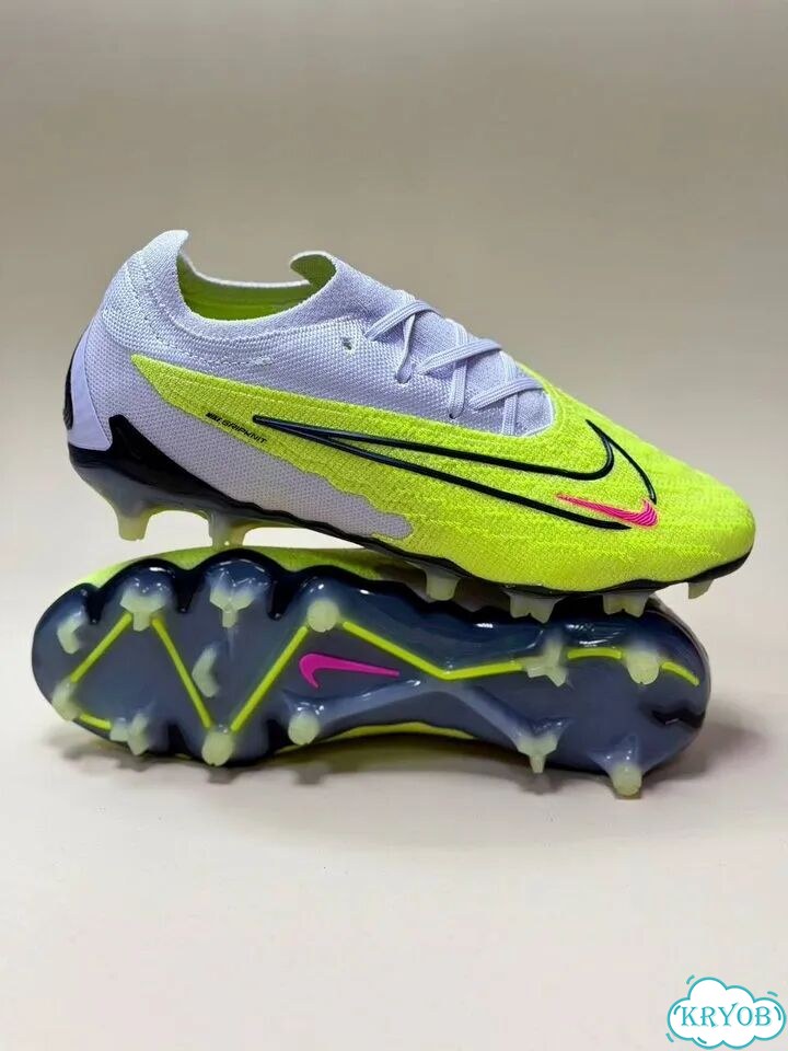 Бутсы мужские Nike Phantom Gx2 серо зеленые фото 3