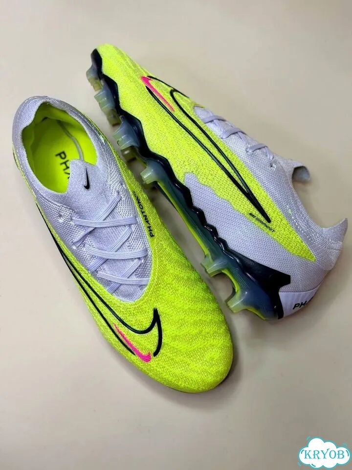 Бутсы мужские Nike Phantom Gx2 серо зеленые фото 4