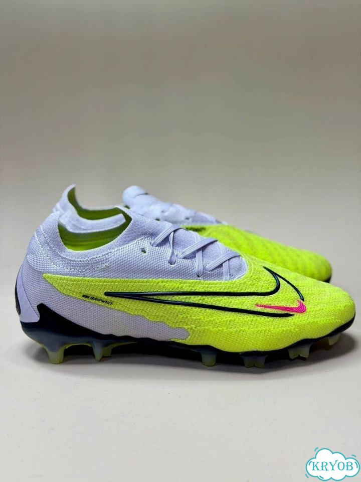 Бутсы мужские Nike Phantom Gx2 серо зеленые фото 9