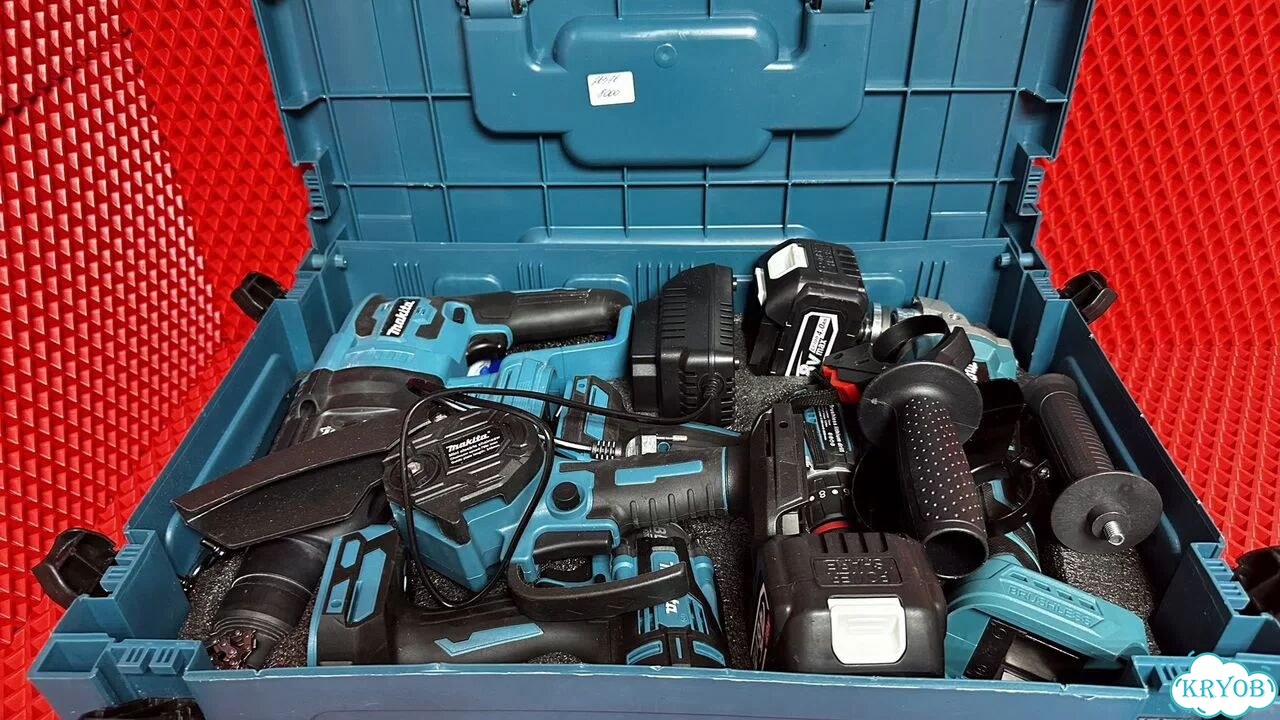 Набор аккумуляторного инструмента makita 5в1 фото 2