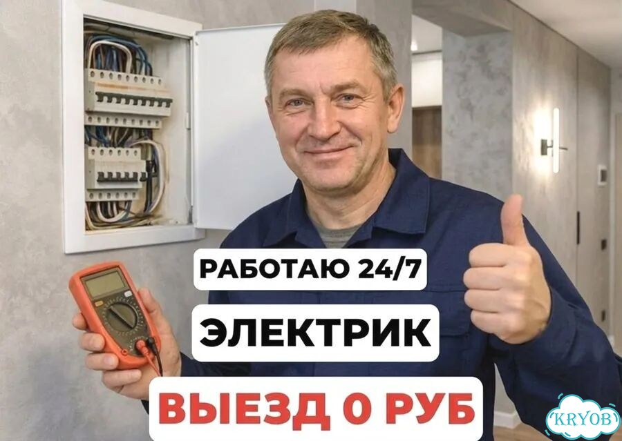 Электрик. Услуги электрика. Быстрый выезд фото 1