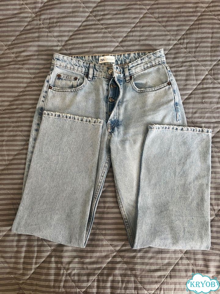 Джинсы Zara 36 прямые фото 3