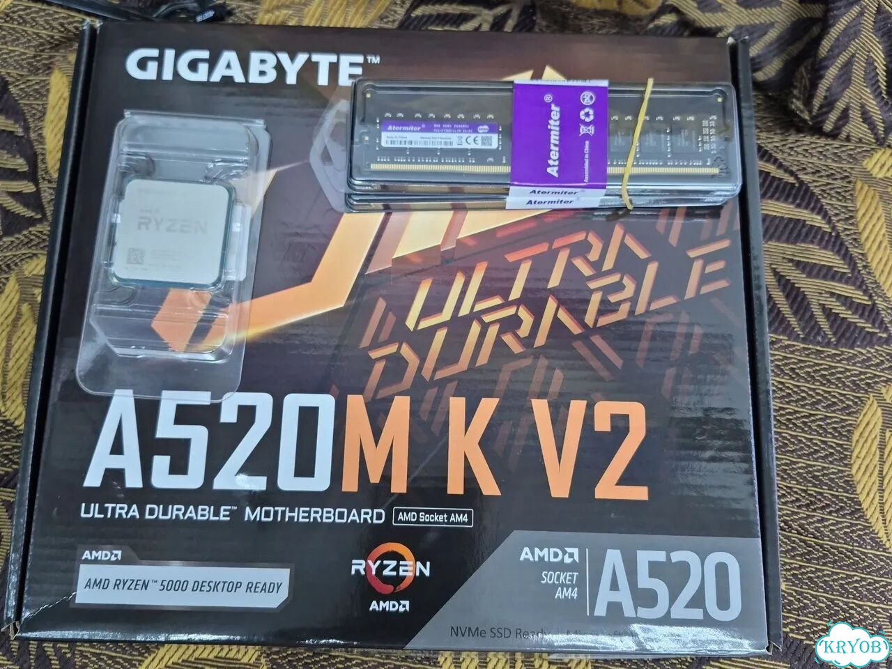 Комплект ryzen 5 5500, плата am4 и 16г ддр4 фото 1