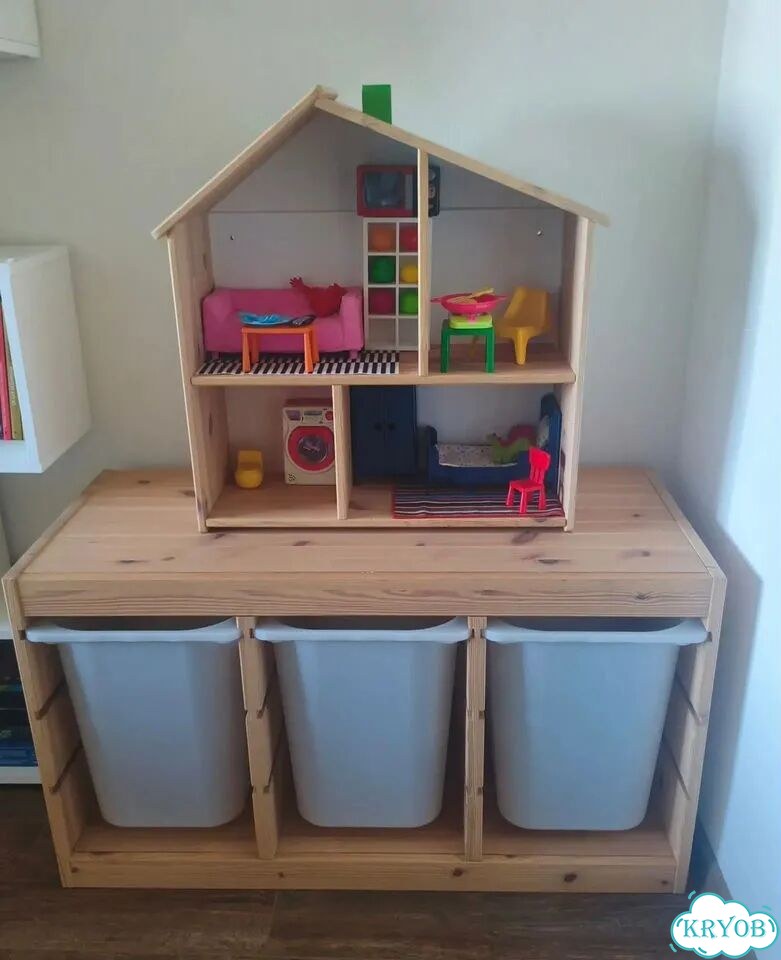 Кукольный домик и стеллаж для игрушек IKEA фото 1