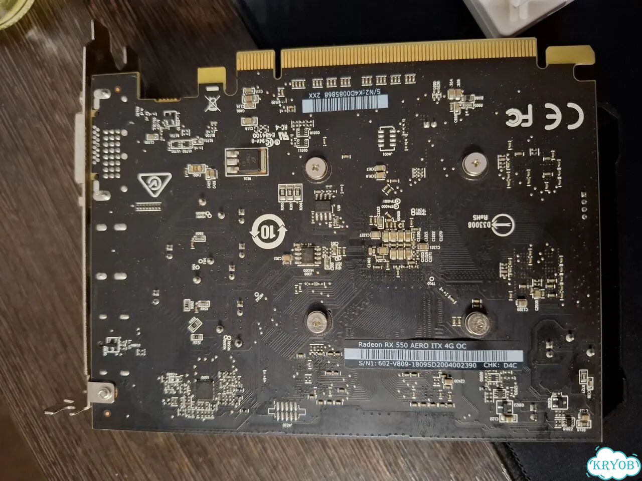 Видеокарта AMD Radeon RX 550 aero ITX 4G OC фото 4