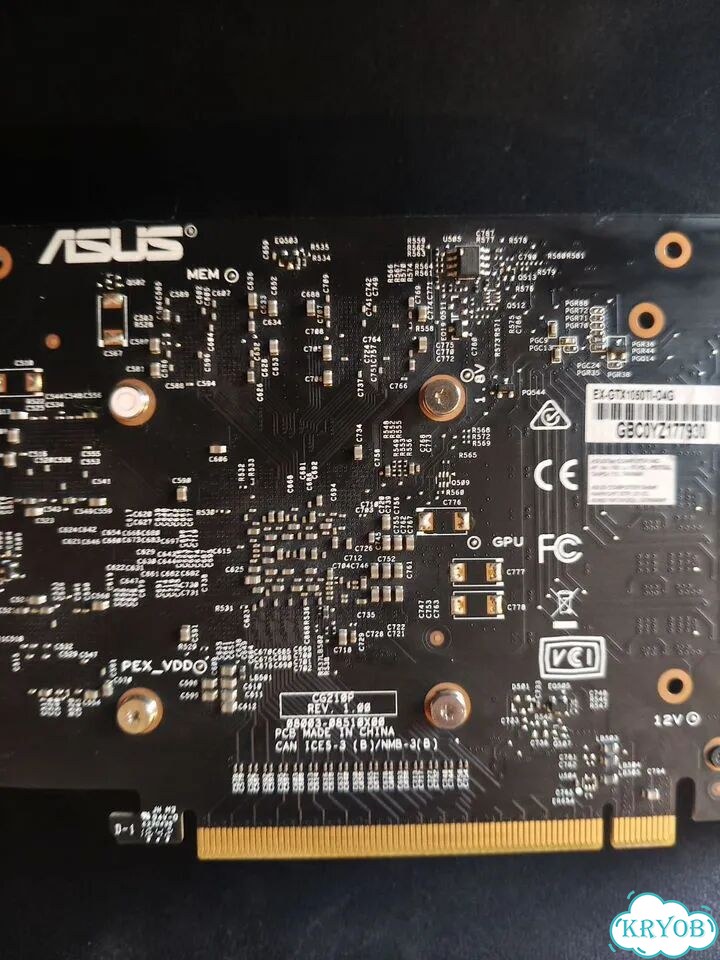 Видеокарта asus expedition gtx 1050 ti OC 4gb фото 5