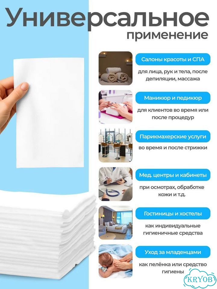 Одноразовые полотенца 45х90 (35г/м²) фото 2