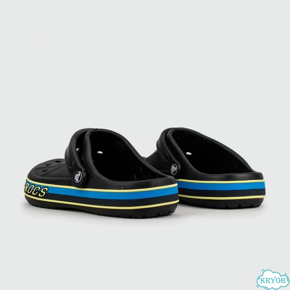 Сабо crocs Bayaband Cloc Black Blue Lines фото 3