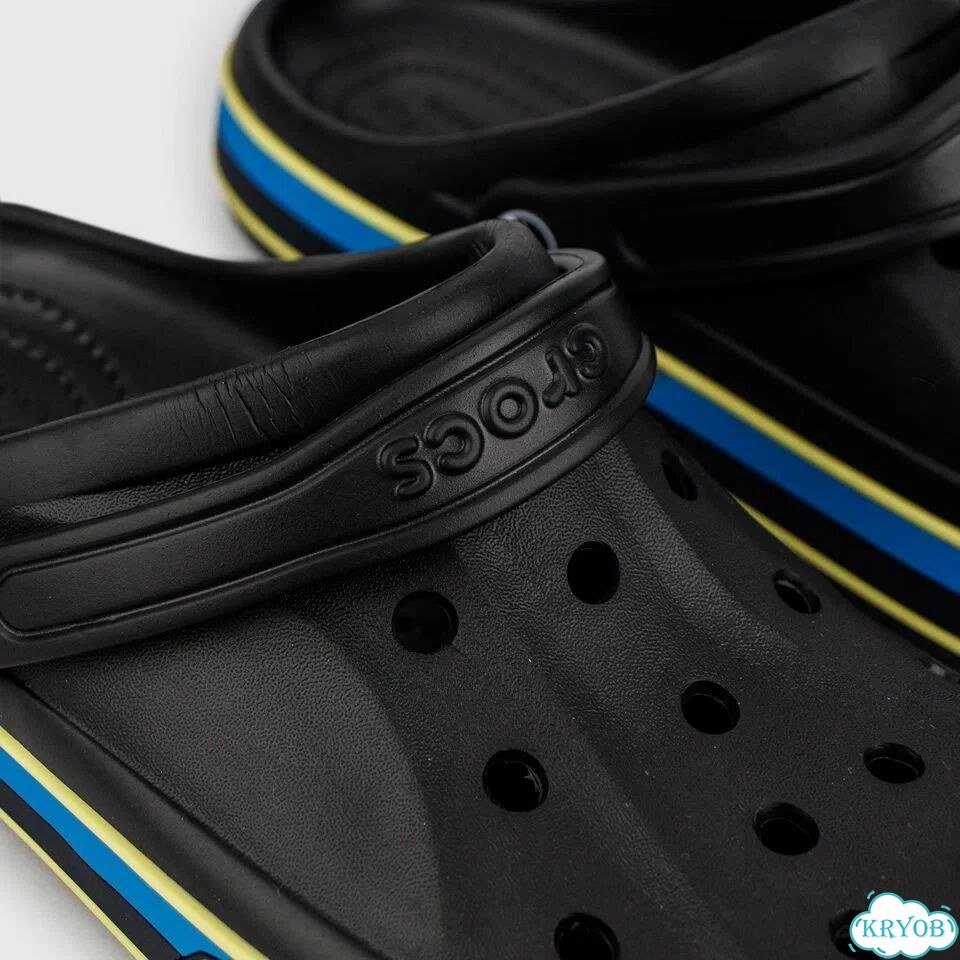 Сабо crocs Bayaband Cloc Black Blue Lines фото 5