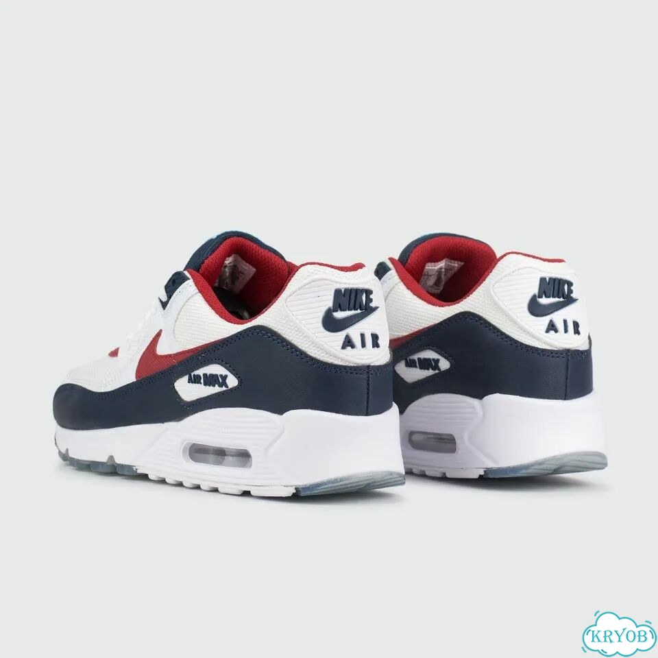 Кроссовки Nike Air Max 90 White / Blue / Red фото 3