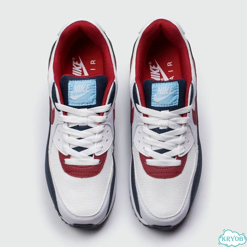 Кроссовки Nike Air Max 90 White / Blue / Red фото 6