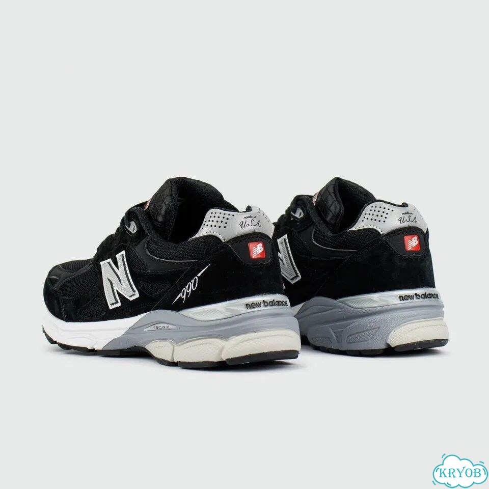 Кроссовки New Balance 990 v3 Black / White фото 3