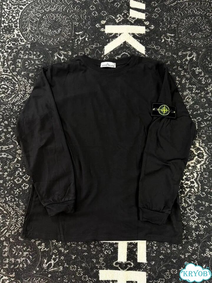 Лонгслив Stone island black фото 1