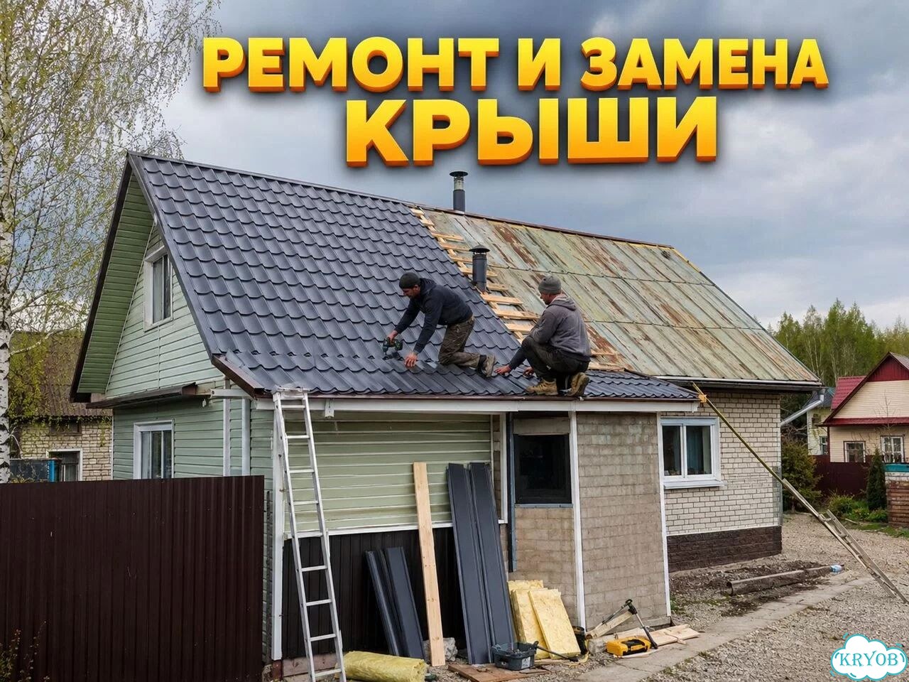 Ремонт и замена крыши. Кровельные работы фото 1