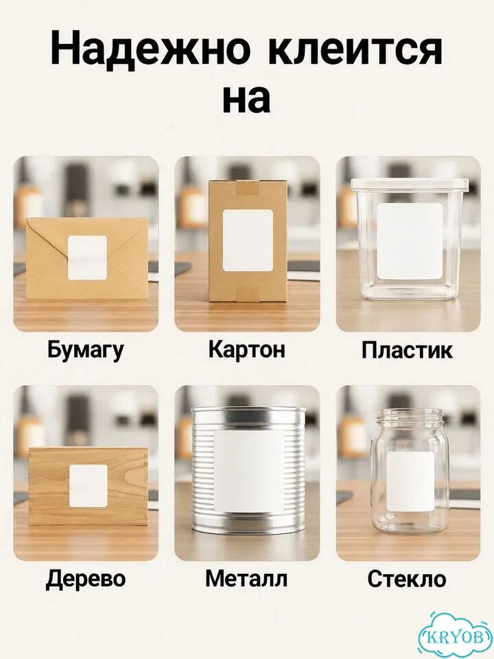 Термоэтикетки эко 40*40 10 рулонов фото 4