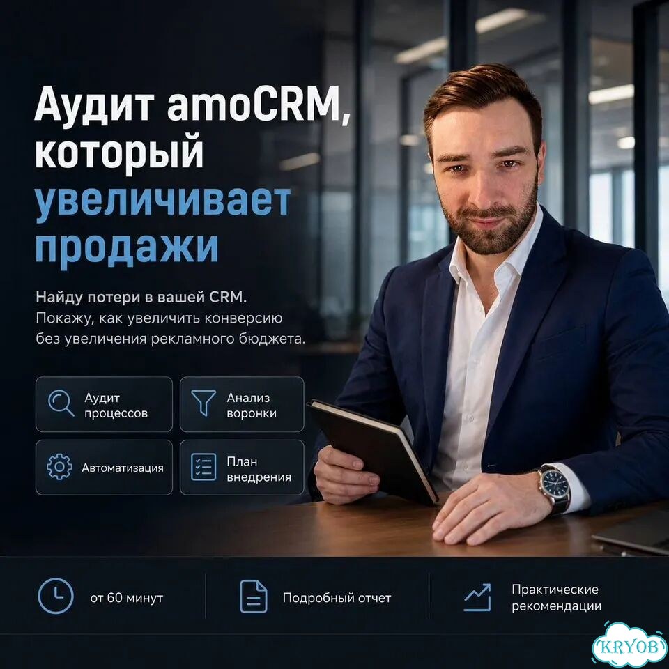 Аудит AMOcrm и отдела продаж. Точки роста за 1 час фото 1