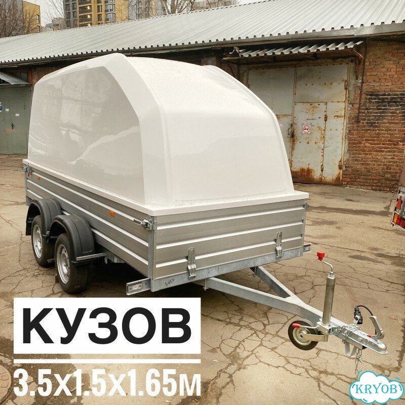 Прицеп Grizzly 817732.034 с высоким бортом и крышк фото 1
