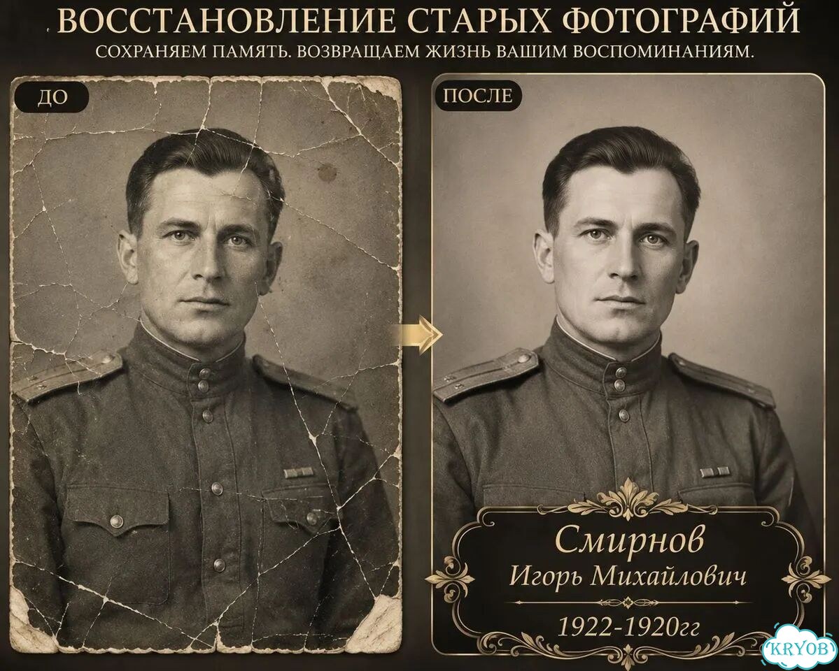Верну к жизни даже безнадежную старую фотографию фото 2