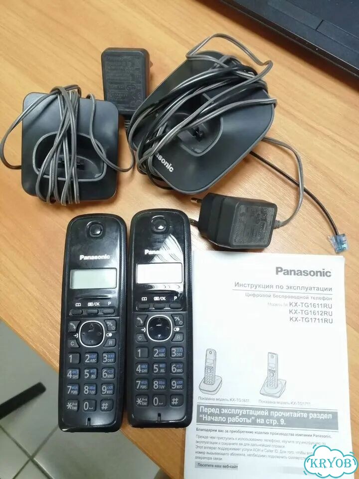 Panasonic домашний телефон с двумя трубками фото 1
