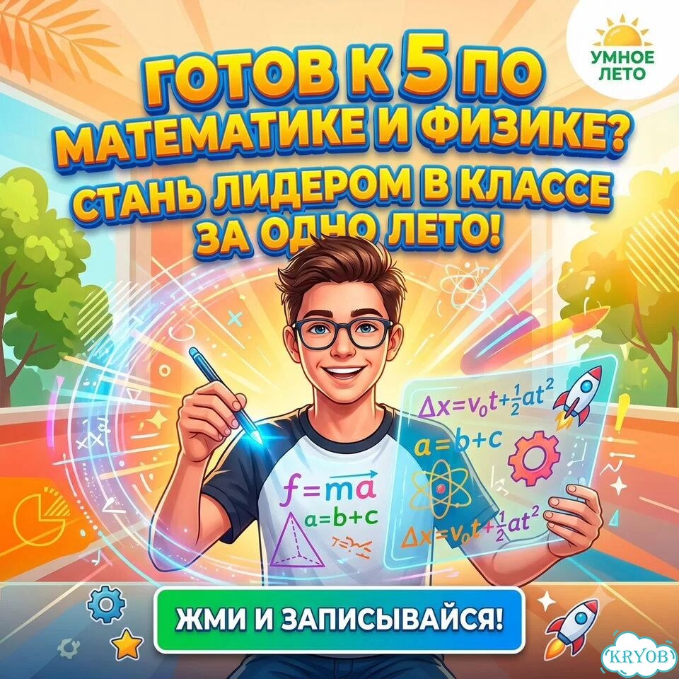 Репетитор по математике и физике /7-8 класс Онлайн/Занятия летом с пользой фото 1