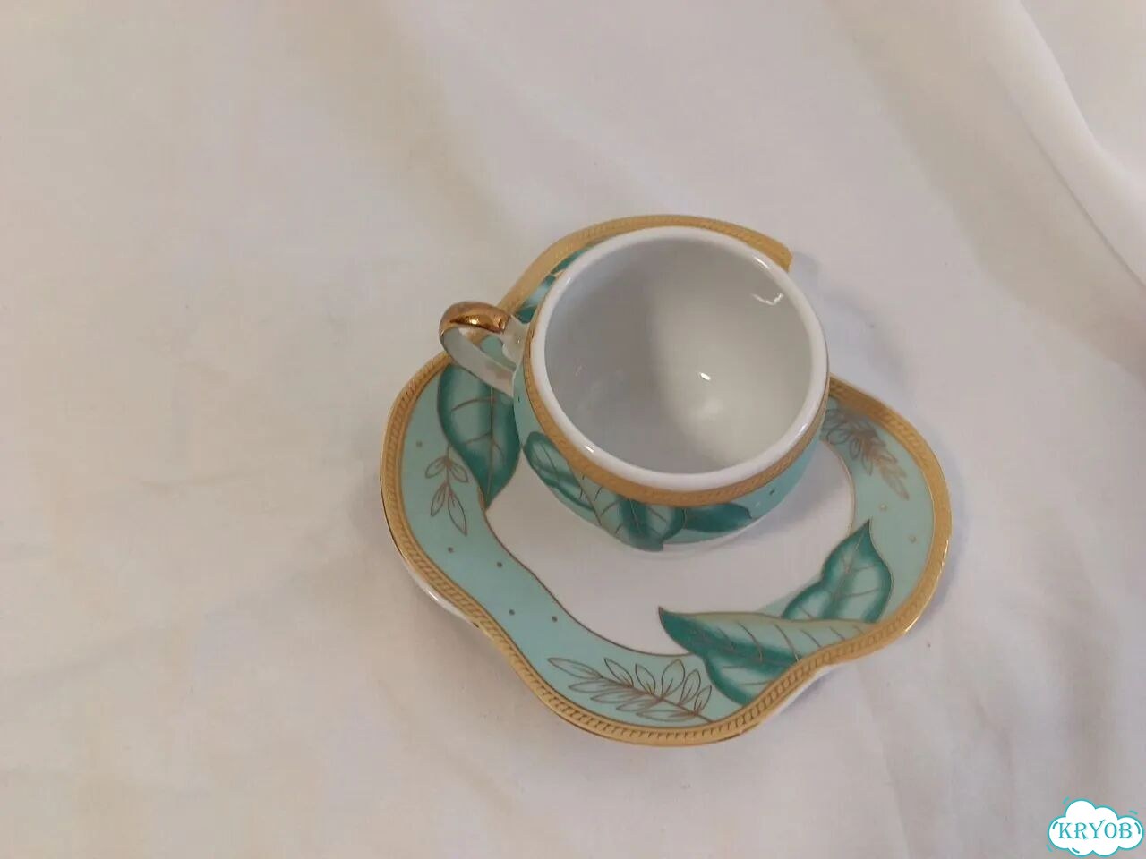 Кофейная пара Arti M Изумрудные листья фото 2